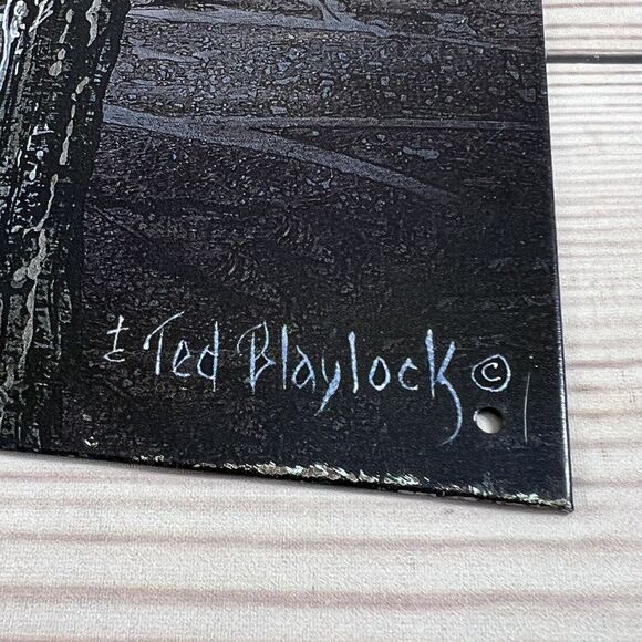 VTG Ted Blaylock Lithograph Steel Metal Sign #82 Rolling Thru Locomotive Train - Picture 3 of 15